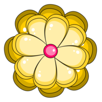 diseño de flor amarilla png