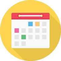 ilustración de vector de calendario en un fondo. símbolos de calidad premium. iconos vectoriales para concepto y diseño gráfico.