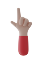 hand- Klik en tintje vinger 3d tekenfilm geven png