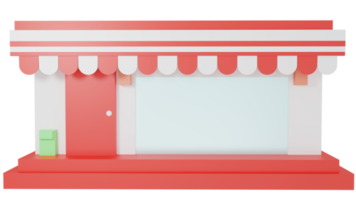 boutique magasin rendu 3d png