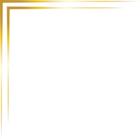 gold line corner, border, frame decoration png