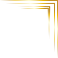 esquina de línea dorada, borde, decoración de marco png
