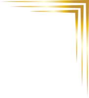 coin de ligne d'or, bordure, décoration de cadre png