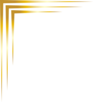 gold line corner, border, frame decoration png