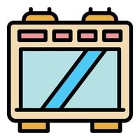 Kitchen stove icon color outline vector