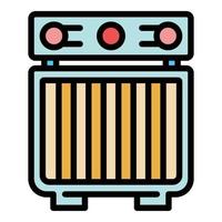 Bake oven icon color outline vector