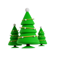 árbol de navidad 3d, fondo transparente png