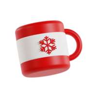 3D christmas cups, transparent background png