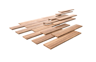 instalación de tarimas de madera fijación de parquets en suelo. Ilustración 3d sobre construcción png
