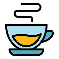 Drink cup icon color outline vector