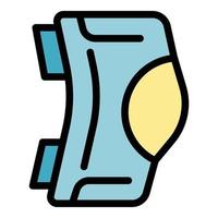 Knee bandage icon color outline vector