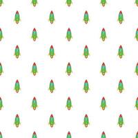 Rocket pattern, cartoon style vector