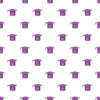 Hat student pattern, cartoon style vector