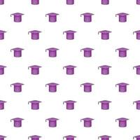 Hat student pattern, cartoon style vector