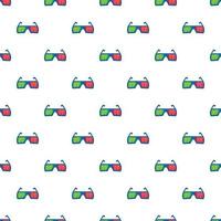 Glasses for 3d movie pattern, cartoon style vector