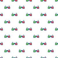 Glasses for 3d movie pattern, cartoon style vector