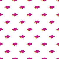 Pink book pattern, cartoon style vector
