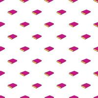 Pink book pattern, cartoon style vector