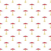 Beach umbrella pattern, cartoon style vector