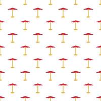 Beach umbrella pattern, cartoon style vector