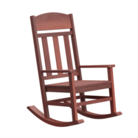 Rendu 3D d'une chaise à bascule en bois. png