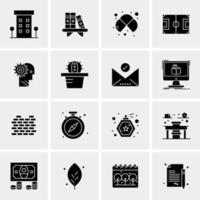 16 iconos de negocios universales vector ilustración de icono creativo para usar en proyectos relacionados con la web y dispositivos móviles