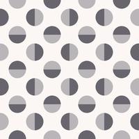 Monochrome grey small geometric semi-circle random shape seamless pattern on white background. Use for fabric, textile, interior decoration elements, upholstery, wrapping. vector