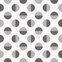 monocromo gris pequeño semicírculo geométrico forma aleatoria patrón sin costuras sobre fondo blanco. uso para telas, textiles, elementos de decoración de interiores, tapicería, envoltura. vector