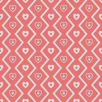 Mini heart zigzag line seamless pattern background. Feminine pink color mini heart random shape zigzag line pattern. Use for fabric, textile, interior decoration elements, upholstery, wrapping. vector