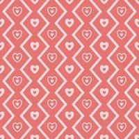 mini corazón línea en zigzag sin fisuras de fondo. patrón de línea en zigzag de forma aleatoria de mini corazón de color rosa femenino. uso para telas, textiles, elementos de decoración de interiores, tapicería, envoltura. vector