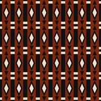 Aztec red-black ethnic geometric diamond stripes seamless pattern background. Batik, sarong traditional pattern use for fabric, textile, interior decoration elements, upholstery, wrapping. vector