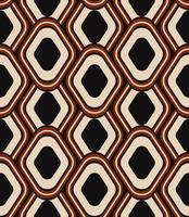 Abstract geometric pattern. Retro red-black color abstract geometric shape overlapping seamless pattern background. Use for fabric, textile, home decoration elements, upholstery, wrapping. vector