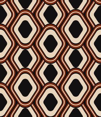 Abstract geometric pattern. Retro red-black color abstract geometric shape overlapping seamless pattern background. Use for fabric, textile, home decoration elements, upholstery, wrapping.