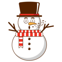bonhomme de neige sifflant visage dessin animé mignon png