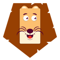 lion doubt face cartoon cute png