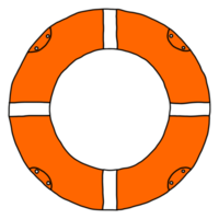 hand drawn lifebuoy png