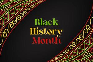 Flat abstract black history month background vector