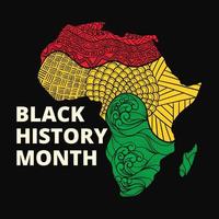 Flat abstract black history month background vector