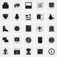 25 iconos de negocios universales vector ilustración de icono creativo para usar en proyectos relacionados con la web y dispositivos móviles