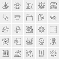 25 Universal Business Icons Vector Creative Icon Illustration to use in web and Mobile Related project