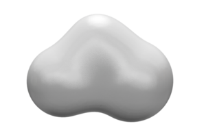 rendu 3d isolé minimal illustration de nuage blanc png