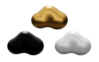 illustration de jeu de nuage de rendu 3d isolé minimal png