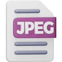 JPEG-Dateiformat 3D-Rendering isometrisches Symbol. png