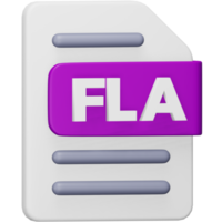 fla file formato 3d interpretazione isometrico icona. png