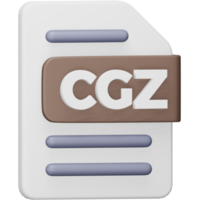 cgz-Dateiformat 3D-Rendering isometrisches Symbol. png