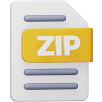 formato de archivo zip icono isométrico de representación 3d. png