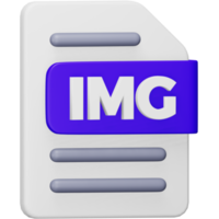 Img file format 3d rendering isometric icon. png