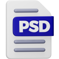 Psd file format 3d rendering isometric icon. png