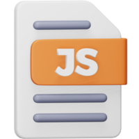 js-Dateiformat 3D-Rendering isometrisches Symbol. png