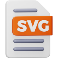 formato de archivo svg icono isométrico de representación 3d. png